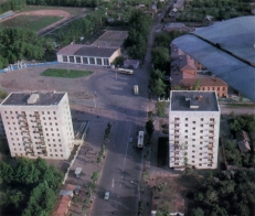 Стадион "Динамо" после постройки первых девятиэтажек