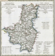 Карта Тамбовской губернии на 1822 год