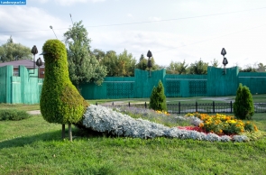 Современный Тамбов. Скульптура из растений на улице Интернациональной в Тамбове