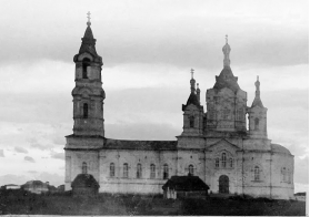 Церковь Михаила Архангела в селе Шапкино. Снесена в 30-е годы