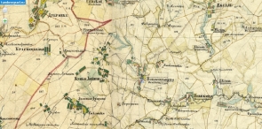 с. Новосельцево на карте 1862 года.
