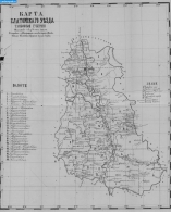 Карта Елатомского уезда 1884 года