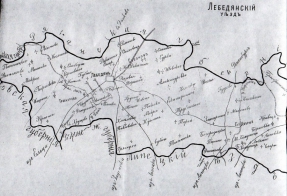 Карта Лебедянского уезда 1911 года