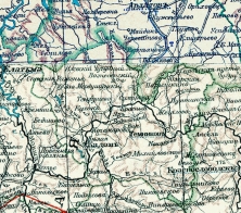 Карта Темниковского уезда 1903 года