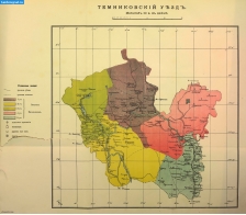 Карта Темниковского уезда 1914 года
