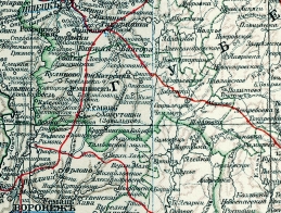 Карта Усманского уезда 1903 года