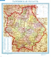 Карта Тамбовской области 1956 года