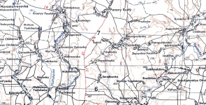 Карты населённых пунктов. Фрагмент американской карты 1950-х годов, где обозначен посёлок Пчелиный