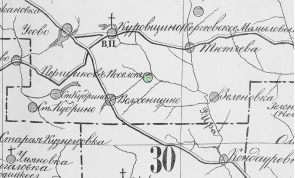 Карты населённых пунктов. Фрагмент карты Кирсановского уезда, где обозначен Першиков посёлок