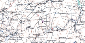 Карты населённых пунктов. Фрагмент американской карты 1950-х годов, где обозначен посёлок Никольский