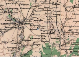 Фрагмент карты Стрельбицкого, где обозначена деревня Андреевка