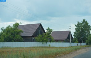 Деревянные дома в посёлке Дачный