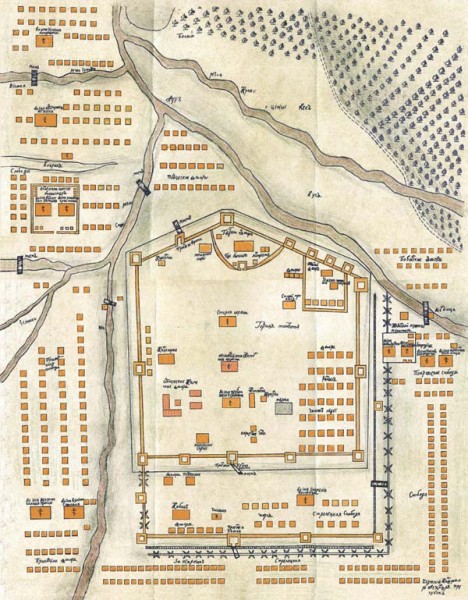 Карты Тамбовской губернии. План Тамбова 1710-1720-х годов
