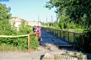 Моршанск. Деревянный мост через Цну в Моршанске