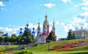 Современный Тамбов. Вид на Казанский монастырь от Набережной