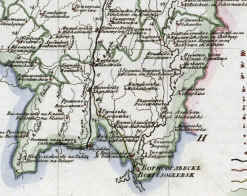 Карты Тамбовской губернии. Карта Борисоглебского уезда 1821 года