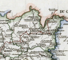 Карты Тамбовской губернии. Карта Темниковского уезда 1821 года
