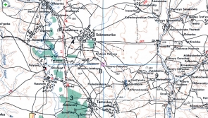 Карты населённых пунктов. Фрагмент американской карты 1950-х годов, где обозначена деревня Воиново-Петровка