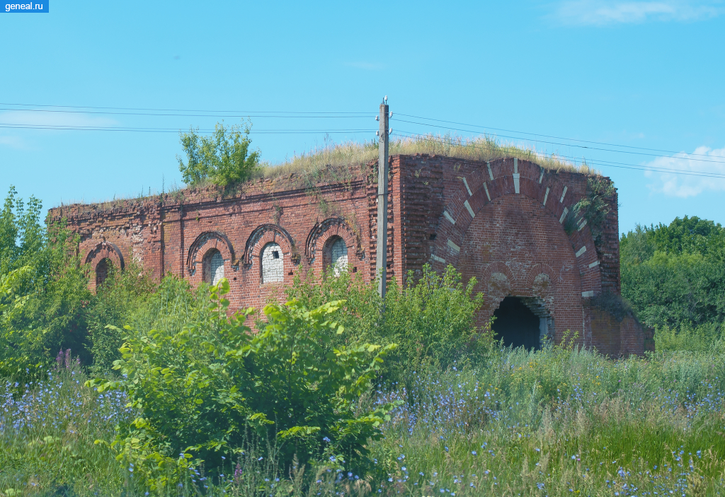 Шацкий уезд. Разрушенная Михайловская церковь в селе Юрино