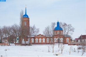 Лебедянский уезд. Покровская церковь в селе Сухая Лубна