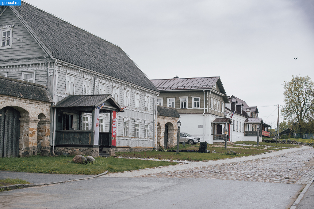 Псковская губерния. Купеческая Печорская улица в Изборске