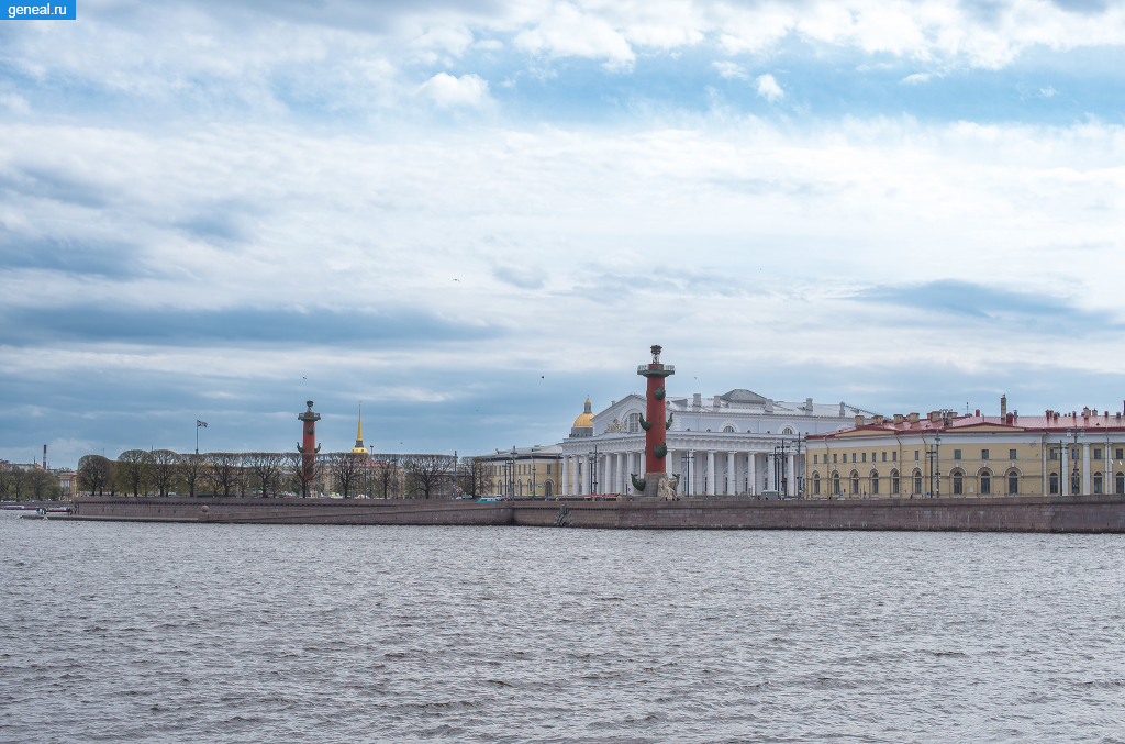 Санкт-Петербургская губерния. Вид на Стрелку Васильевского острова в Санкт-Петербурге