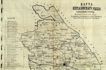 Карта Кирсановского уезда 1900 года