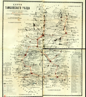 Карта Тамбовского уезда 1899 года