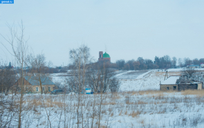 Лебедянский уезд. Вид на Троицкую церковь в селе Куймань